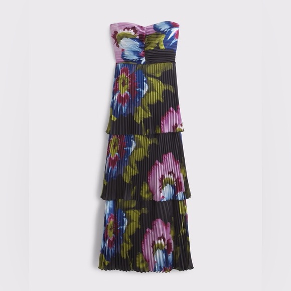 A&F Giselle Strapless Tiered Maxi Dress - Picture 3 of 10